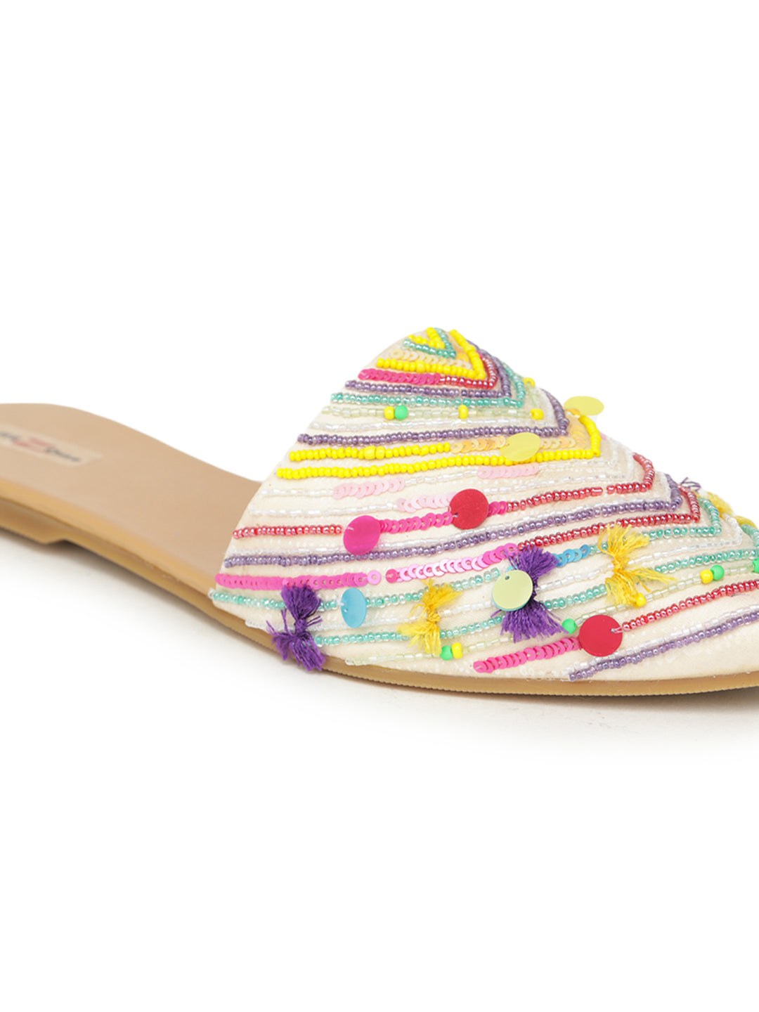 Shezone Cream Women Flats