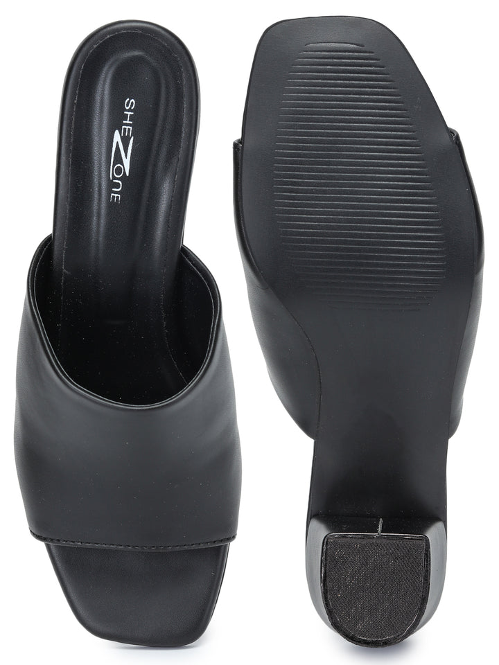 Shezone Women Black Heels