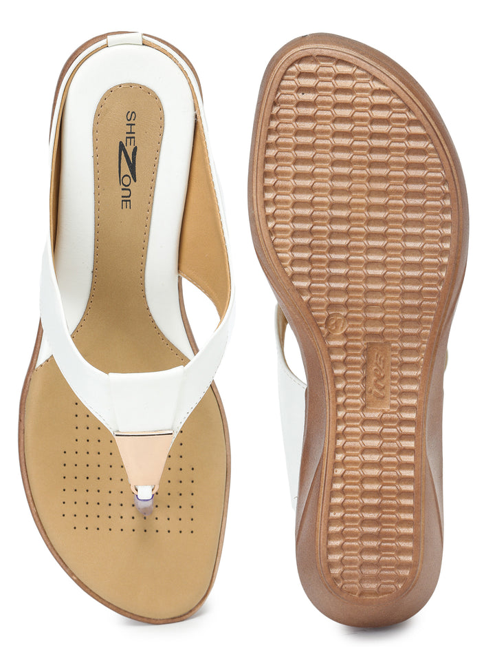 Shezone Women White Heels