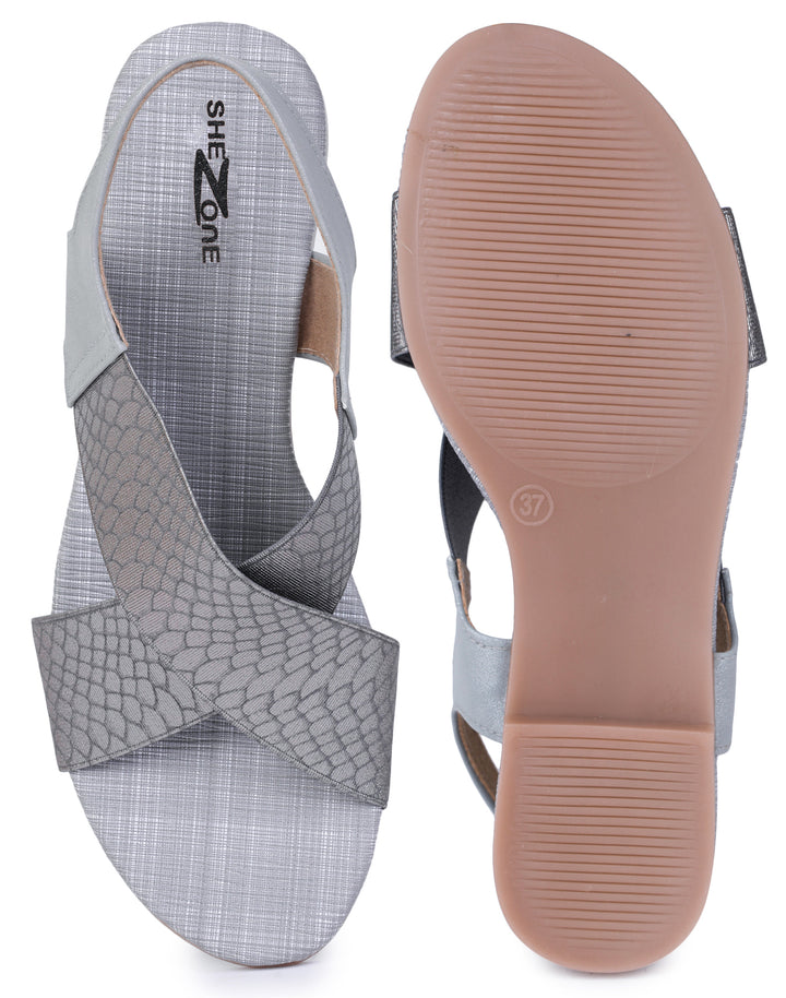Shezone Grey Women Flats