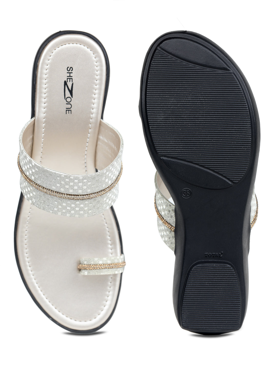 Shezone Golden Women Heels