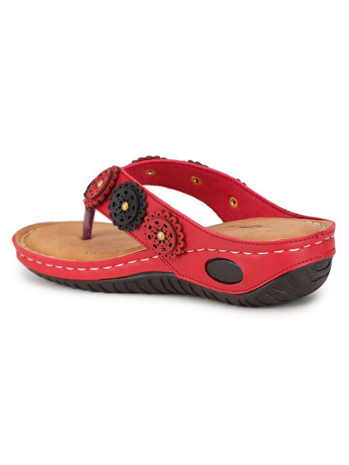 Shezone Red Women Flats