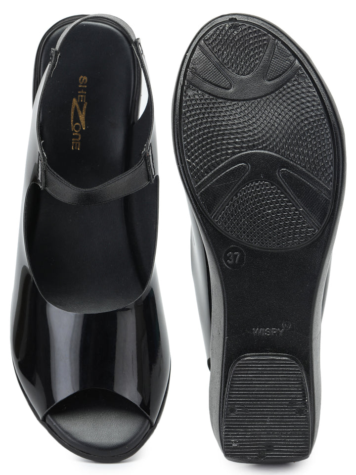 Shezone Women Black Heels