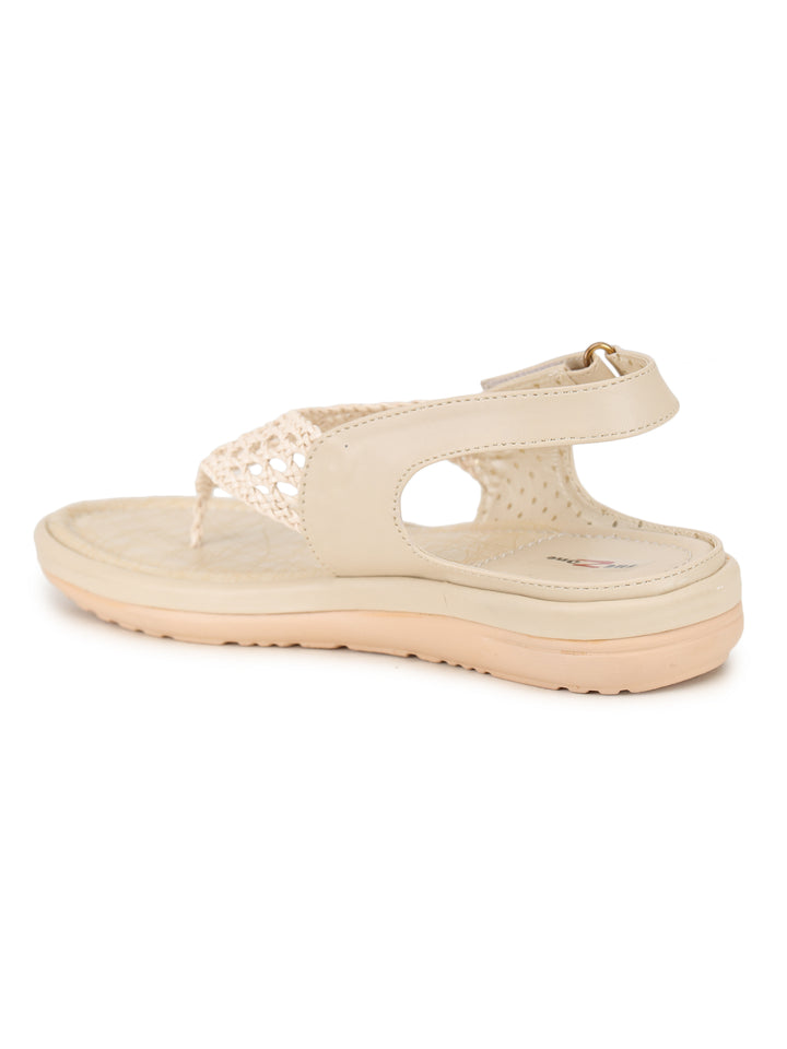 Shezone Cream Women Flats