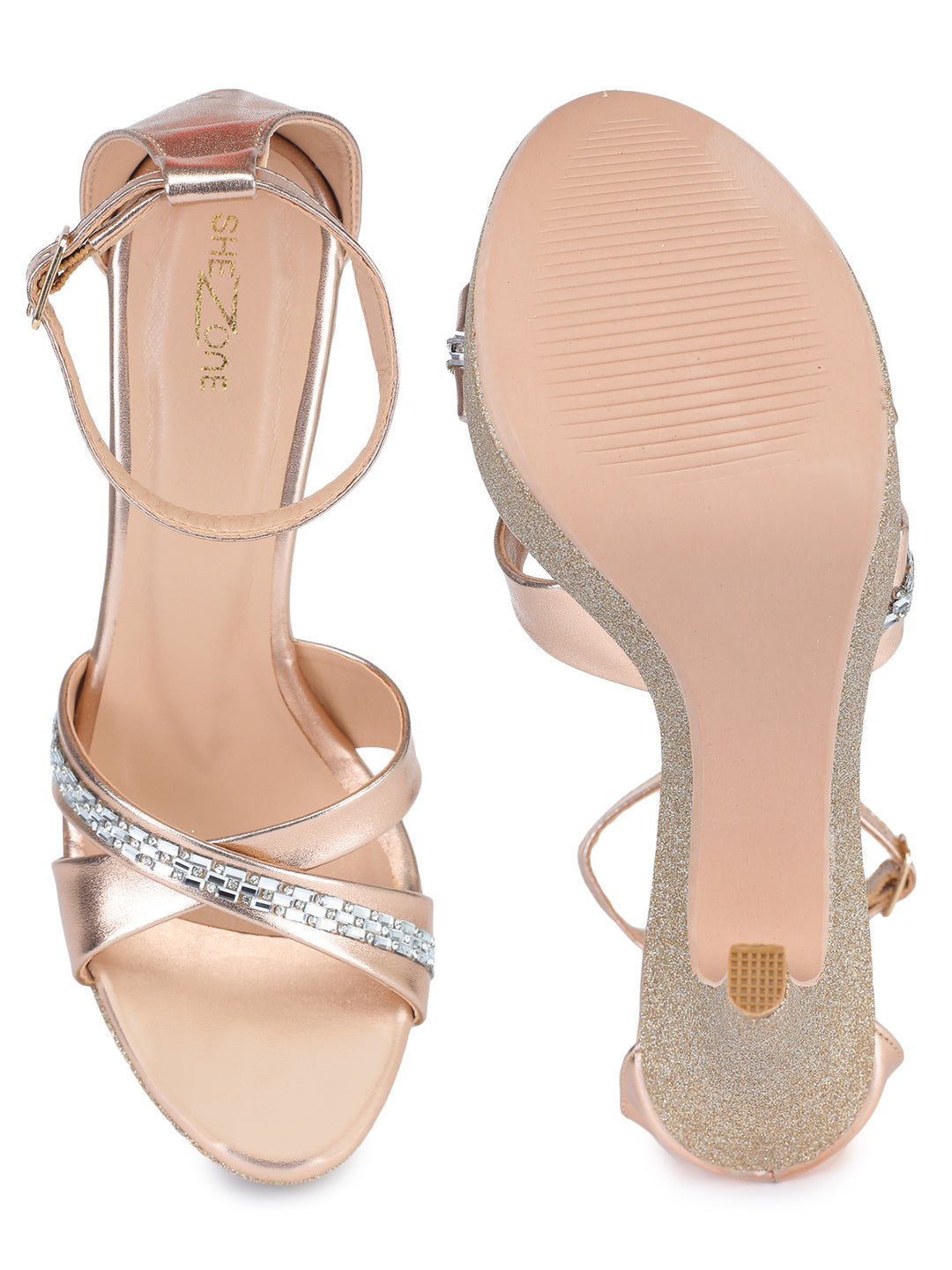 Shezone Women Rose Gold Heels