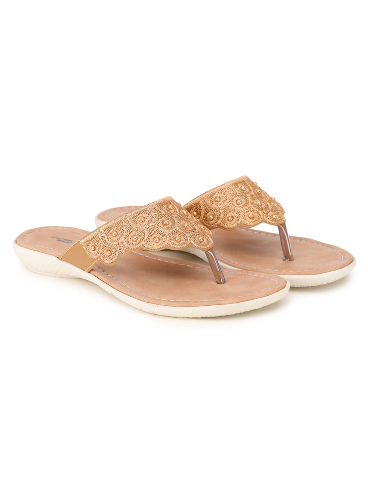 Shezone Women Beige Flats
