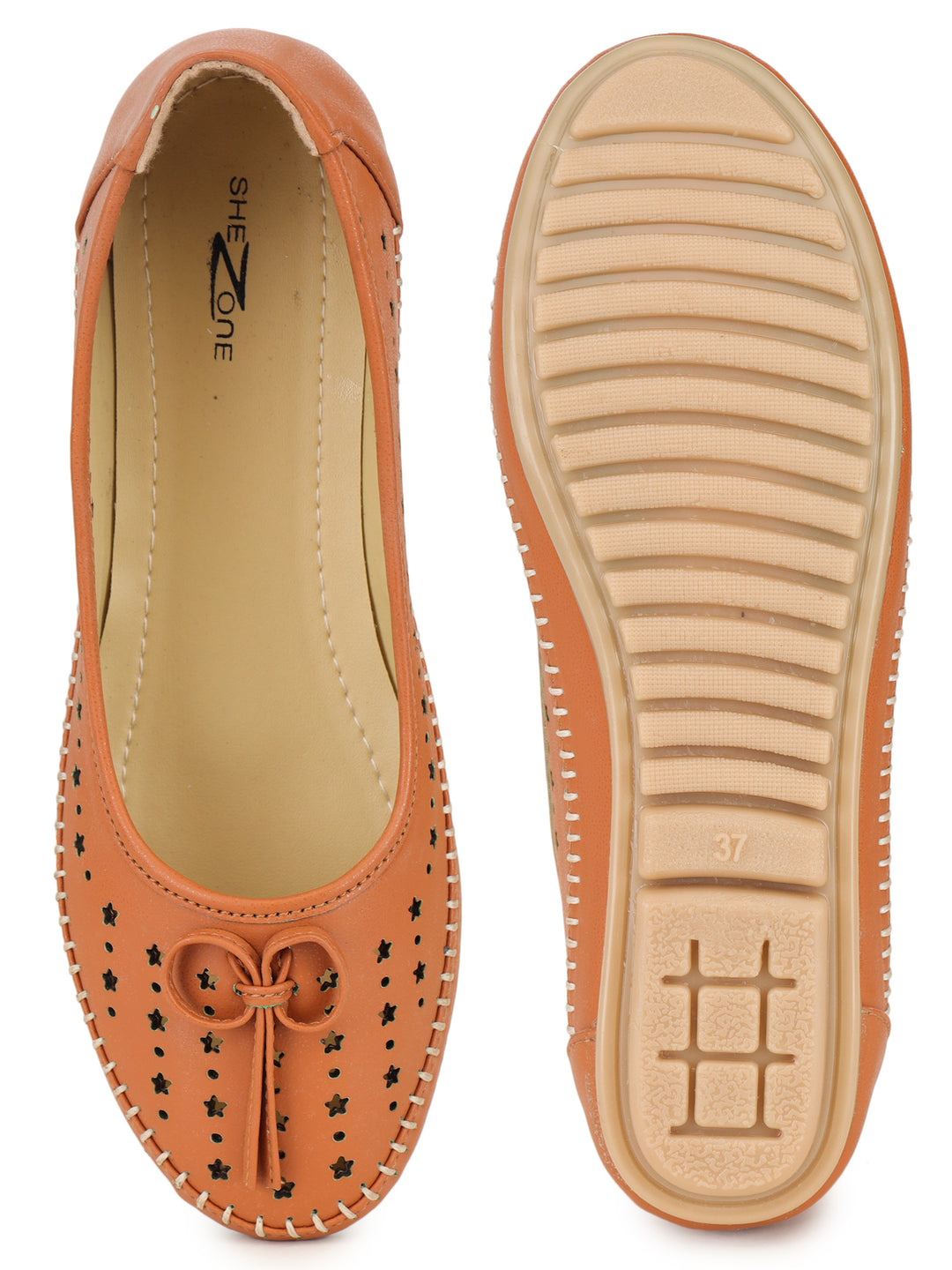 Shezone Women Tan Flats