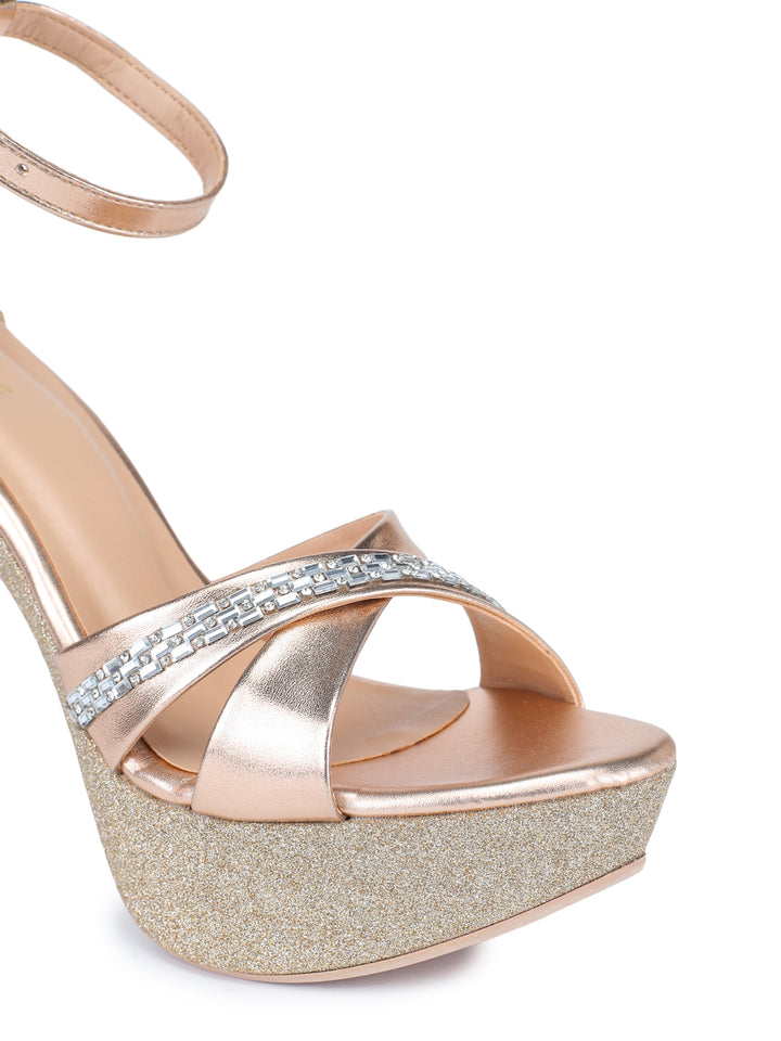 Shezone Women Rose Gold Heels