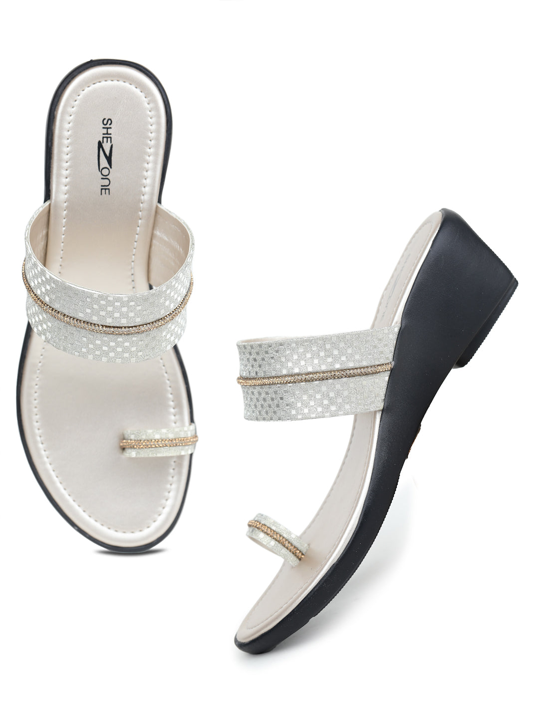 Shezone Golden Women Heels