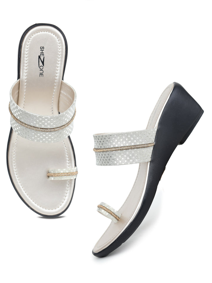 Shezone Golden Women Heels