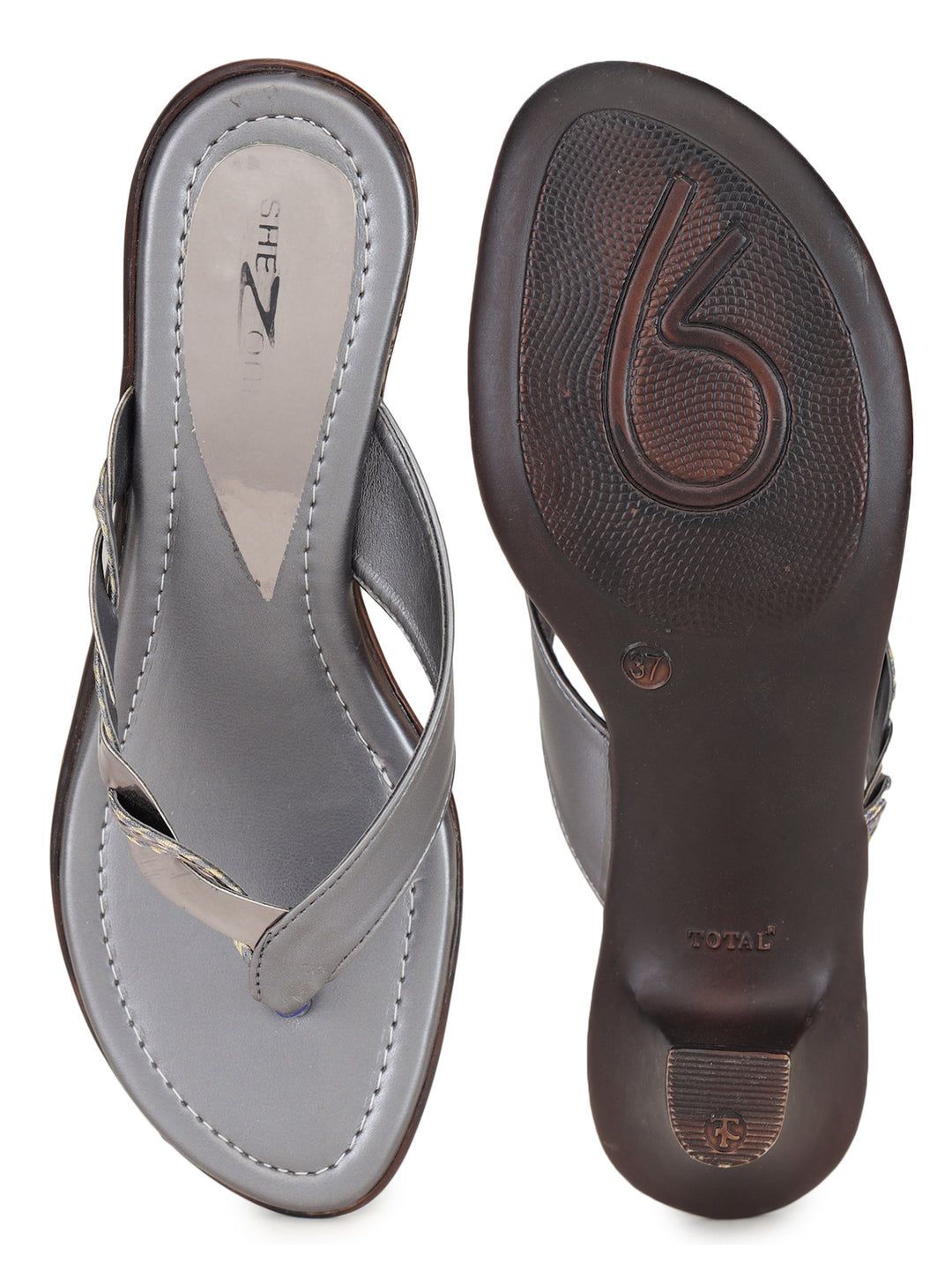 Shezone Grey Women Heels