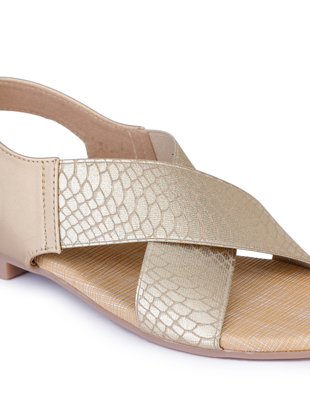 Shezone Gold Women Flats
