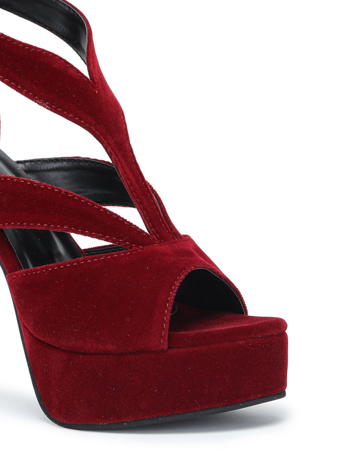 Shezone Women Maroon Heels