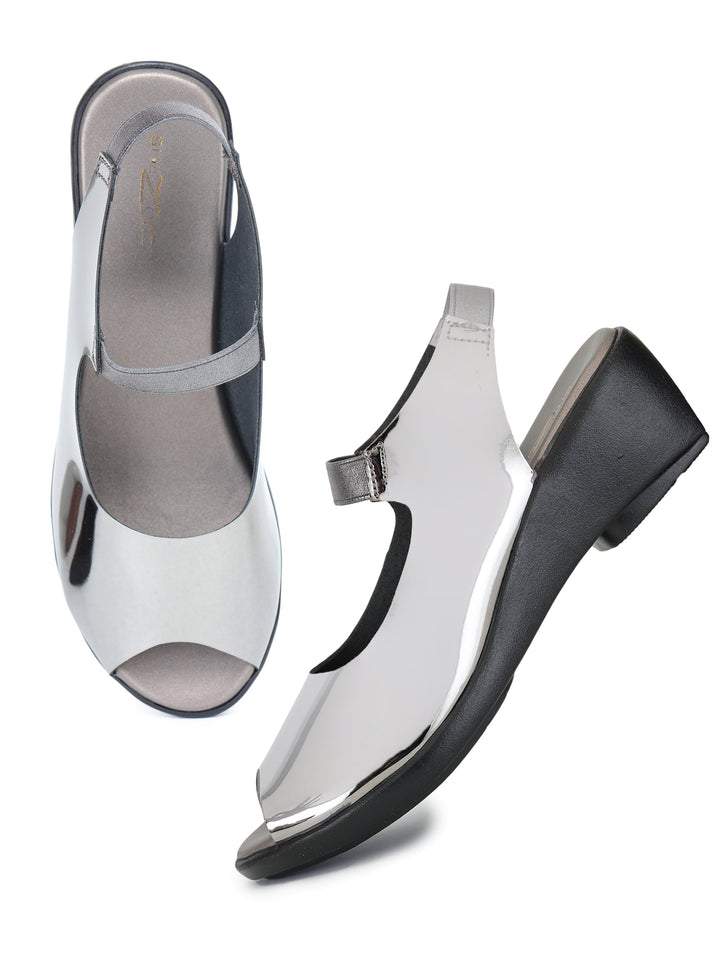 Shezone Women Grey Heels