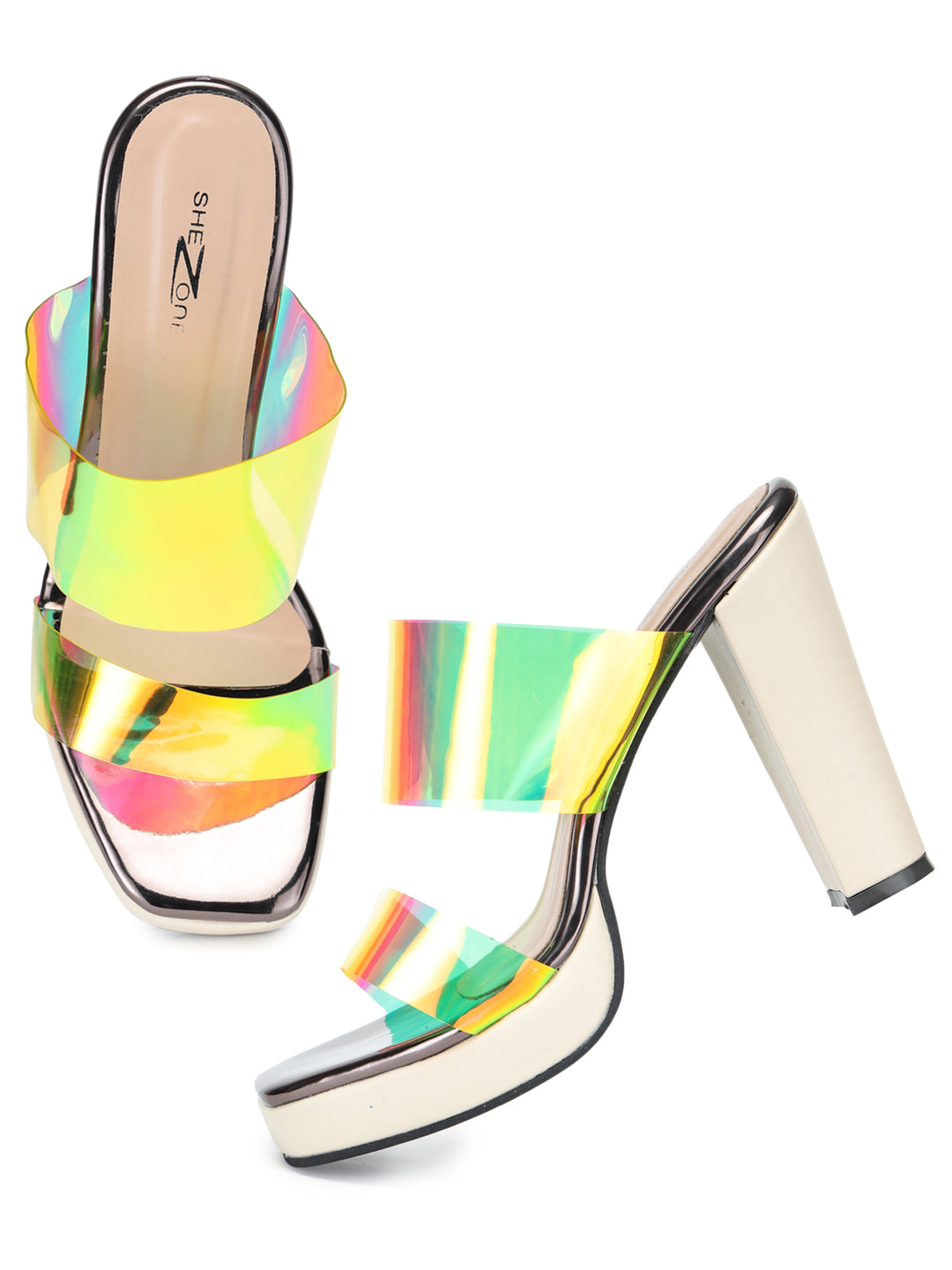 Shezone Women Fluorescent Green Heels