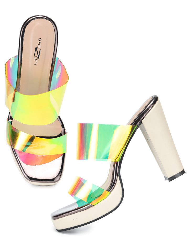 Shezone Women Fluorescent Green Heels