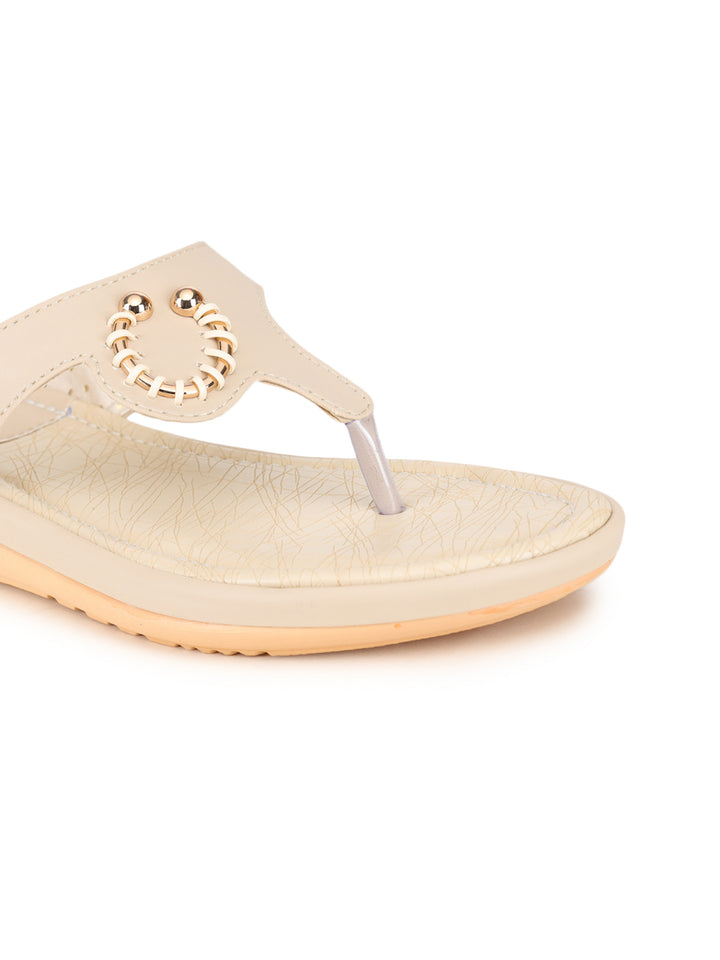 Shezone Women Cream Flats