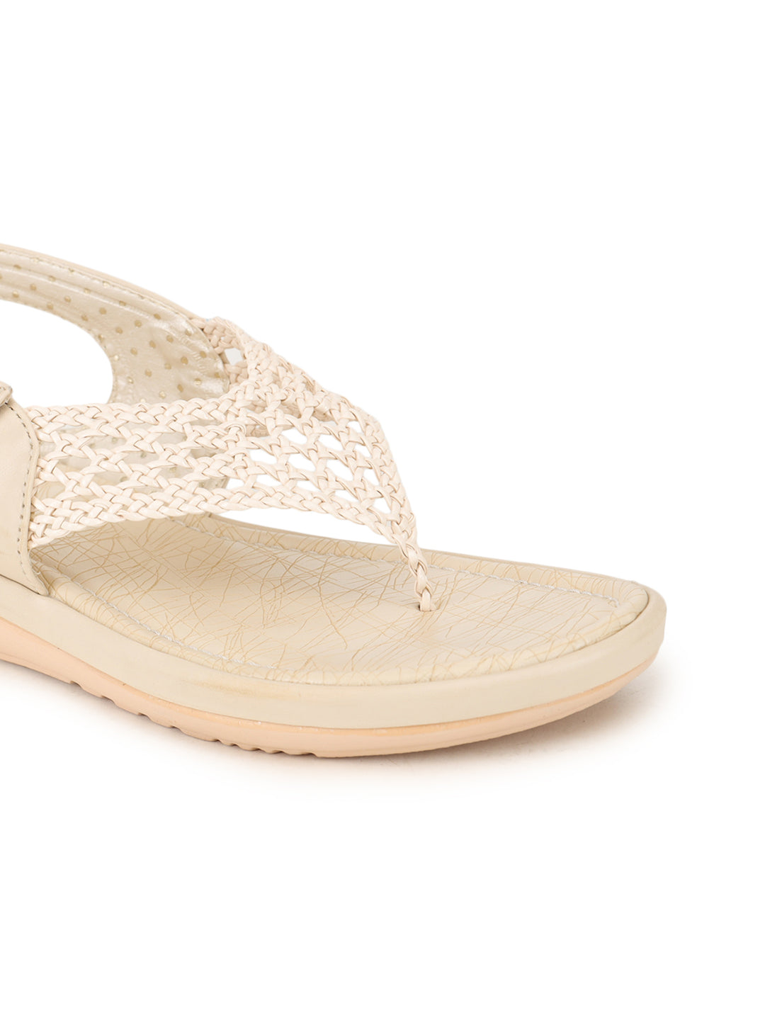 Shezone Cream Women Flats