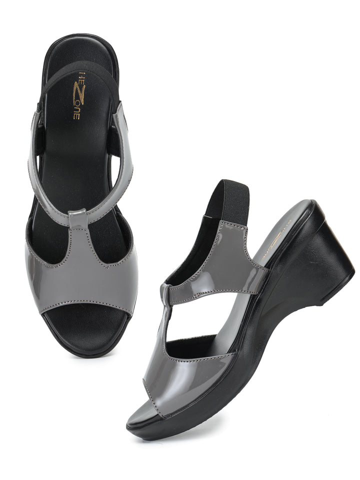 Shezone Women Grey Heels