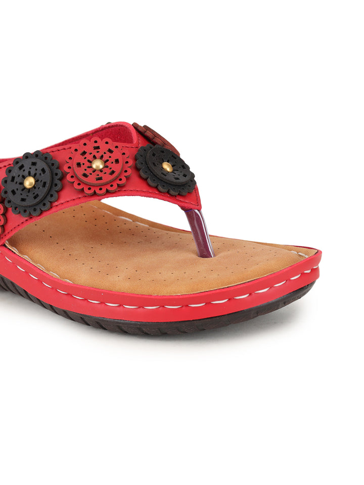 Shezone Red Women Flats