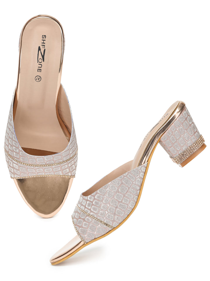 Shezone Women Rose Gold Heels