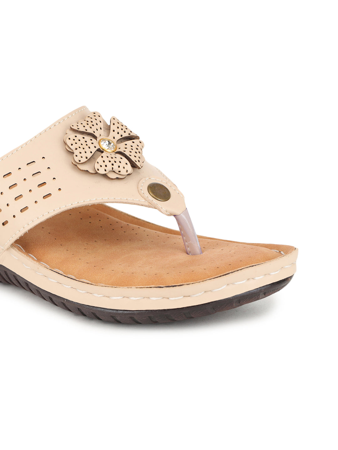 Shezone Cream Women Flats