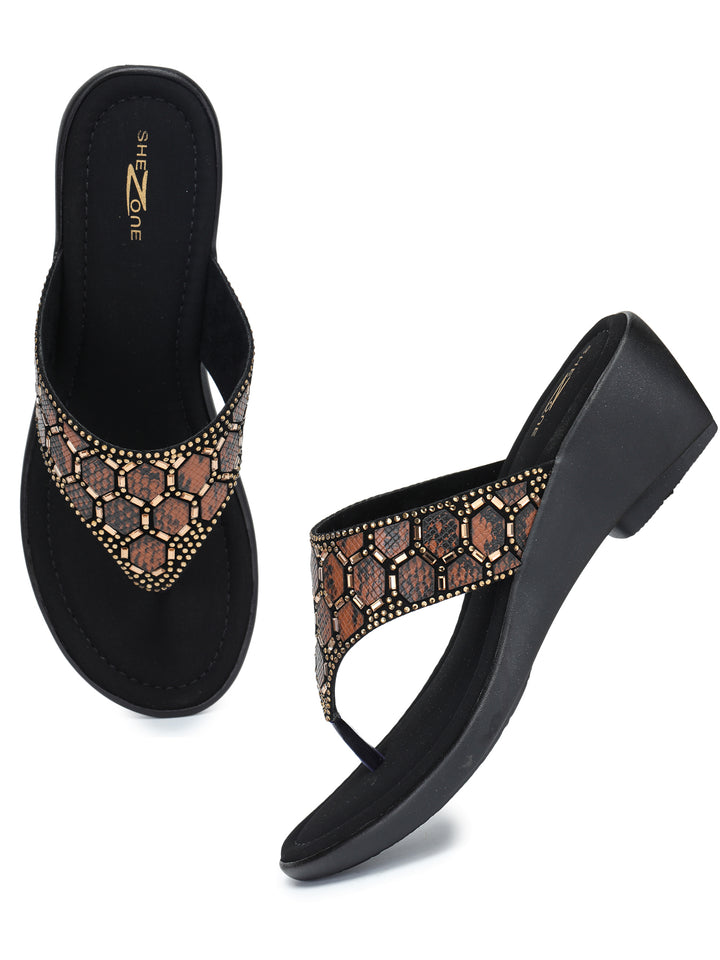 Shezone Women Copper Heels
