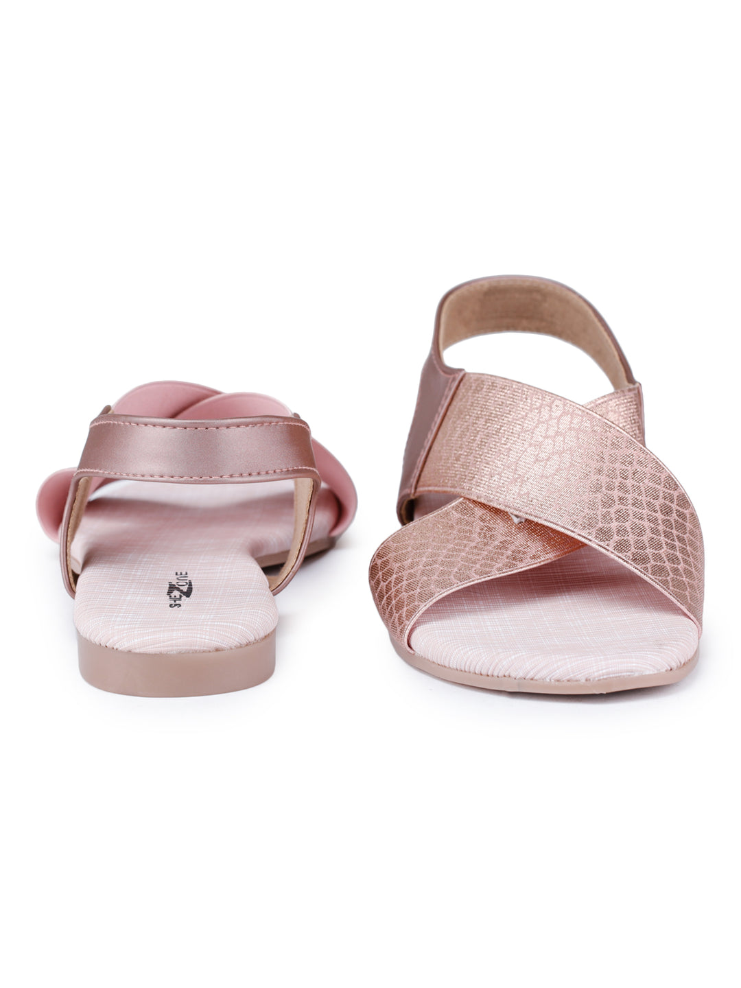 Shezone Rose Gold Women Flats