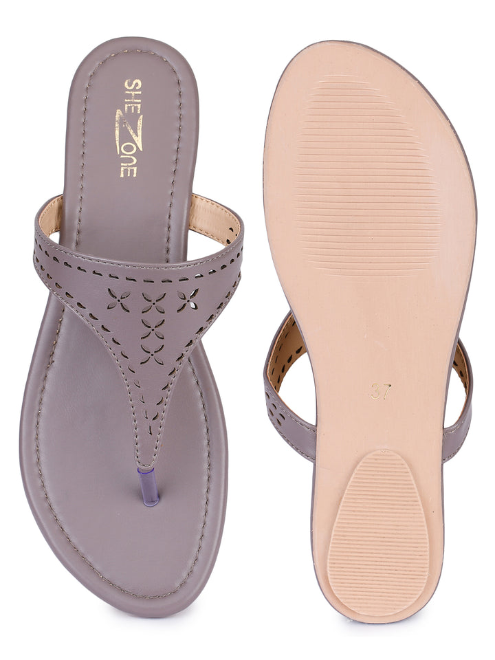 Shezone Grey Women Flats