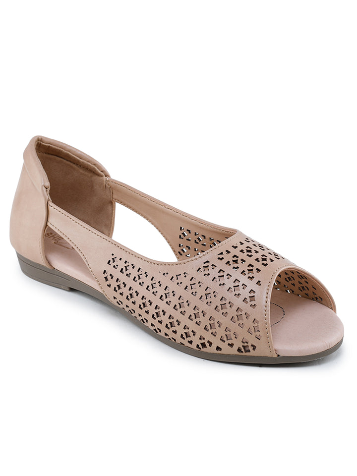 Shezone Beige Women Flats