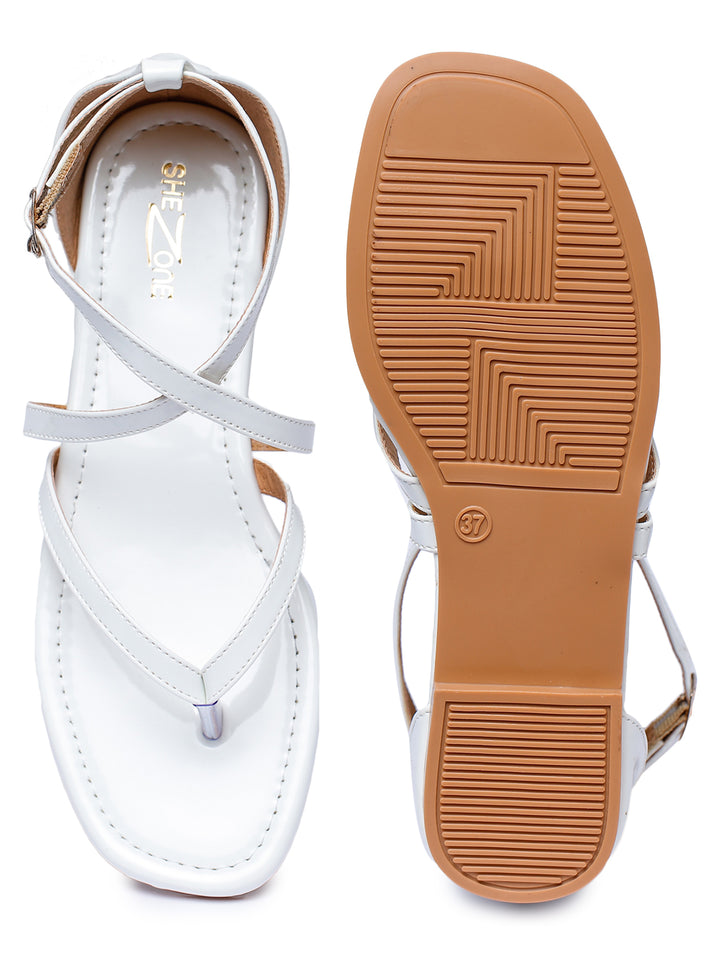 Shezone White Women Flats