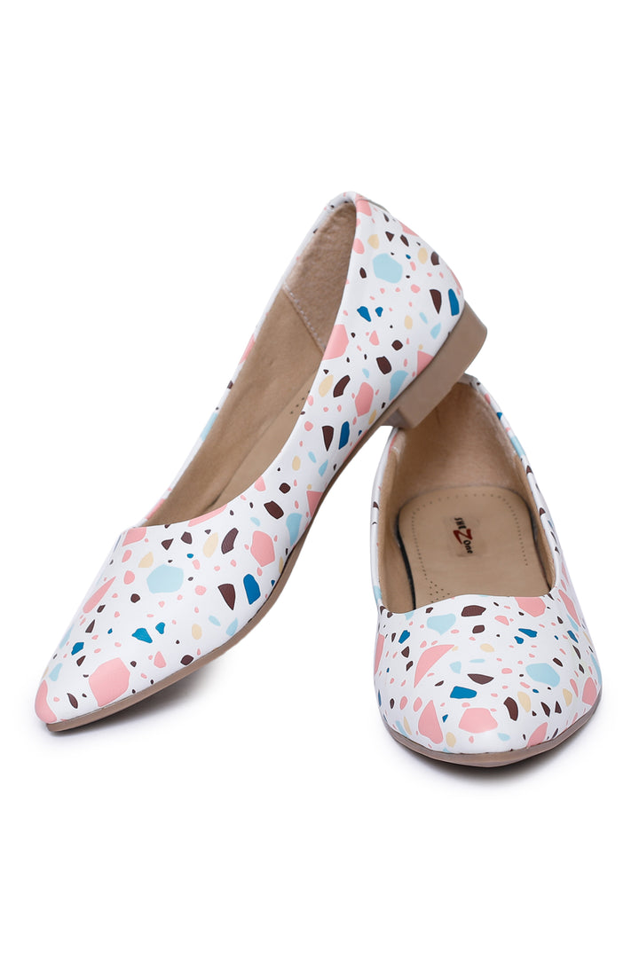 Shezone White Women Flats