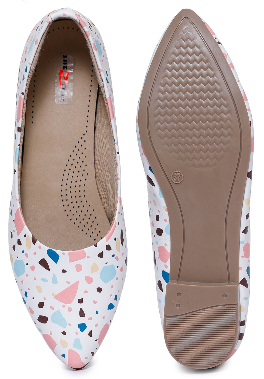 Shezone White Women Flats