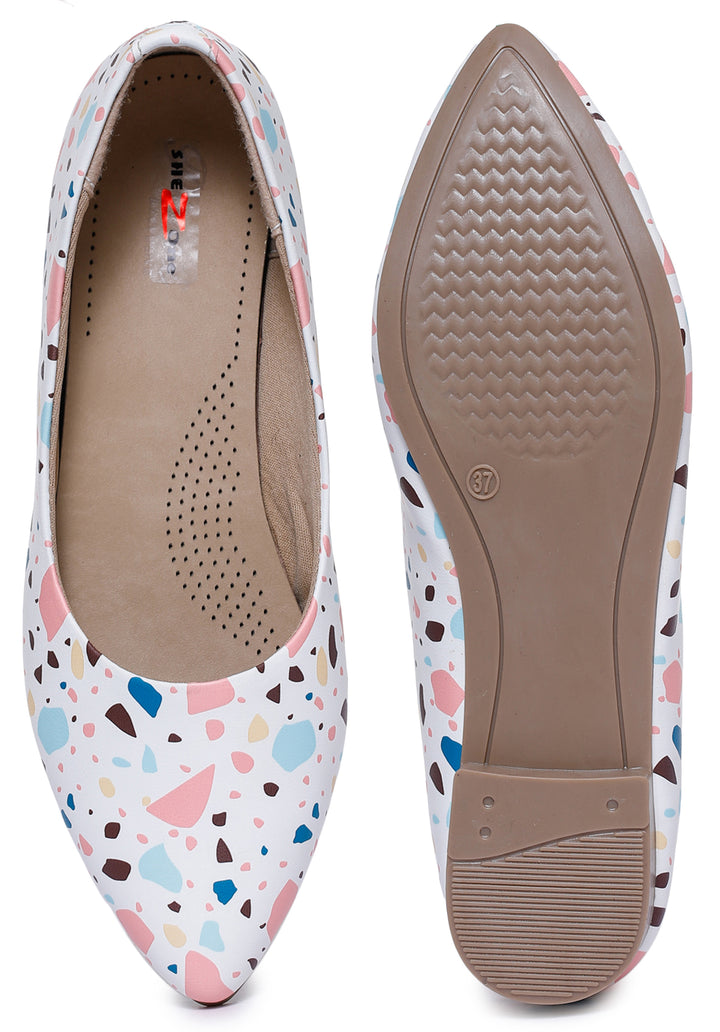 Shezone White Women Flats