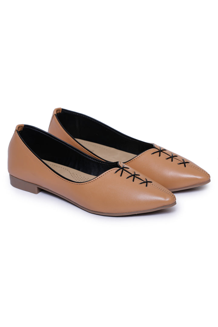 Shezone Beige Women Flats