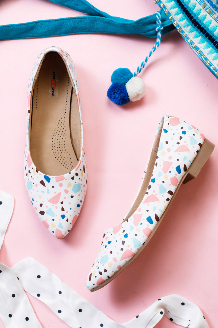Shezone White Women Flats