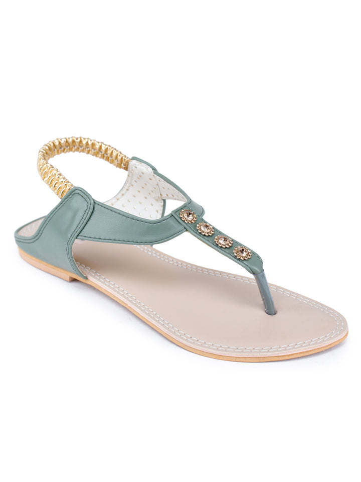 Shezone Green Women Flats