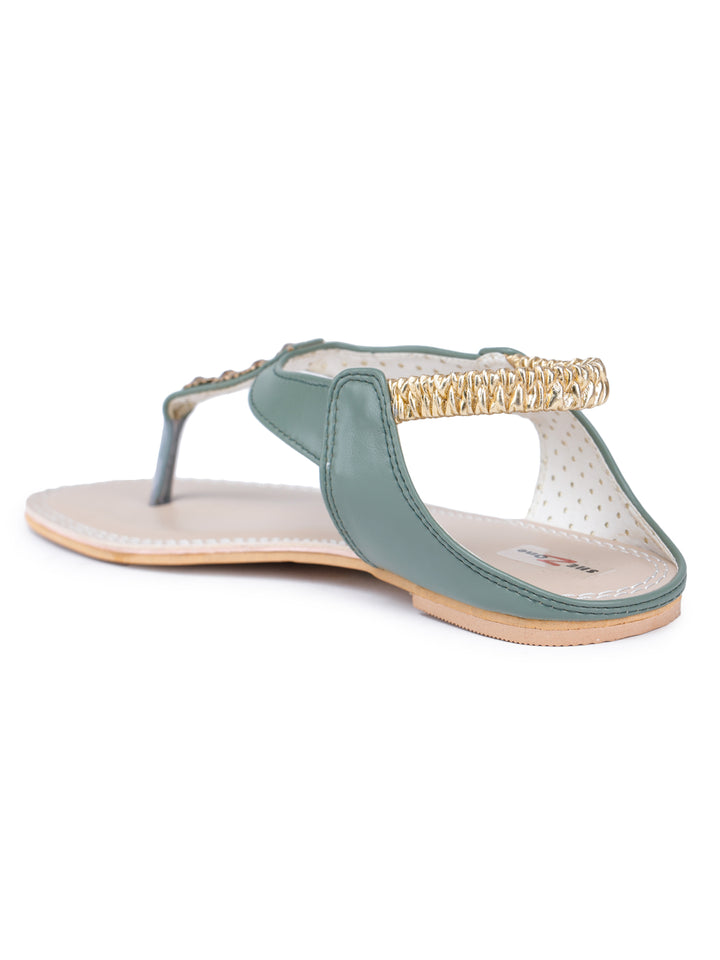 Shezone Green Women Flats