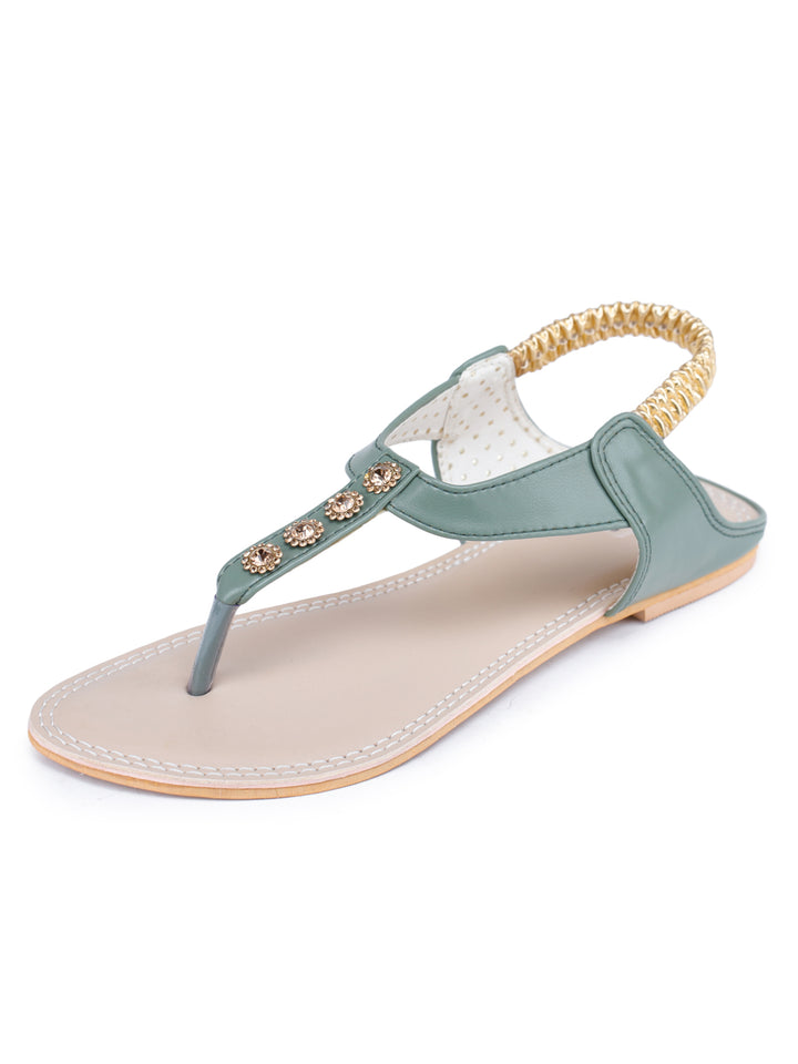 Shezone Green Women Flats
