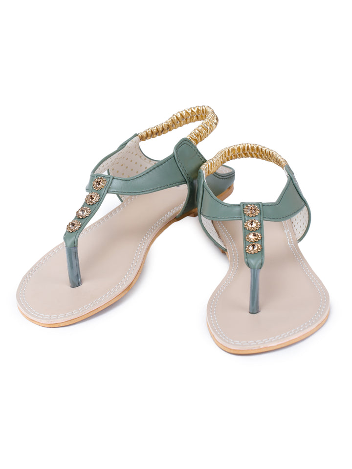 Shezone Green Women Flats