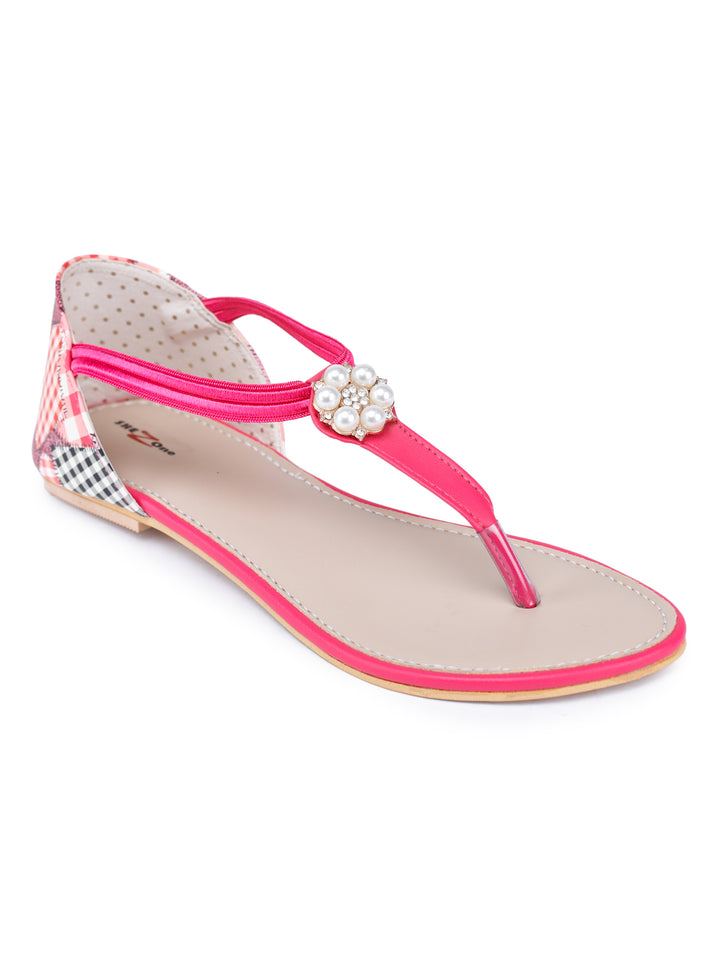 Shezone Pink Women Flats