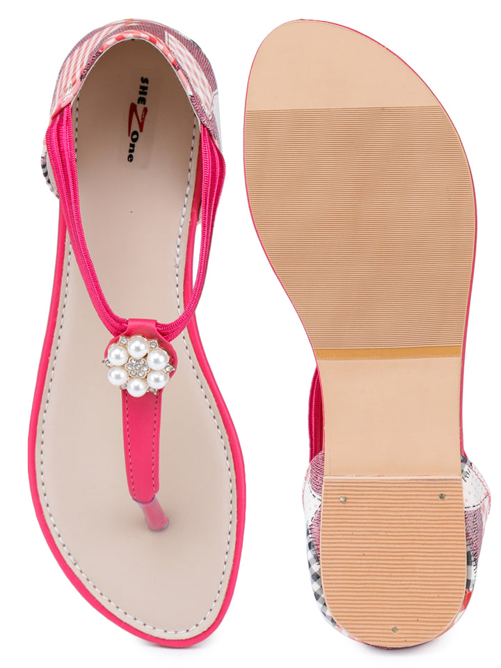 Shezone Pink Women Flats