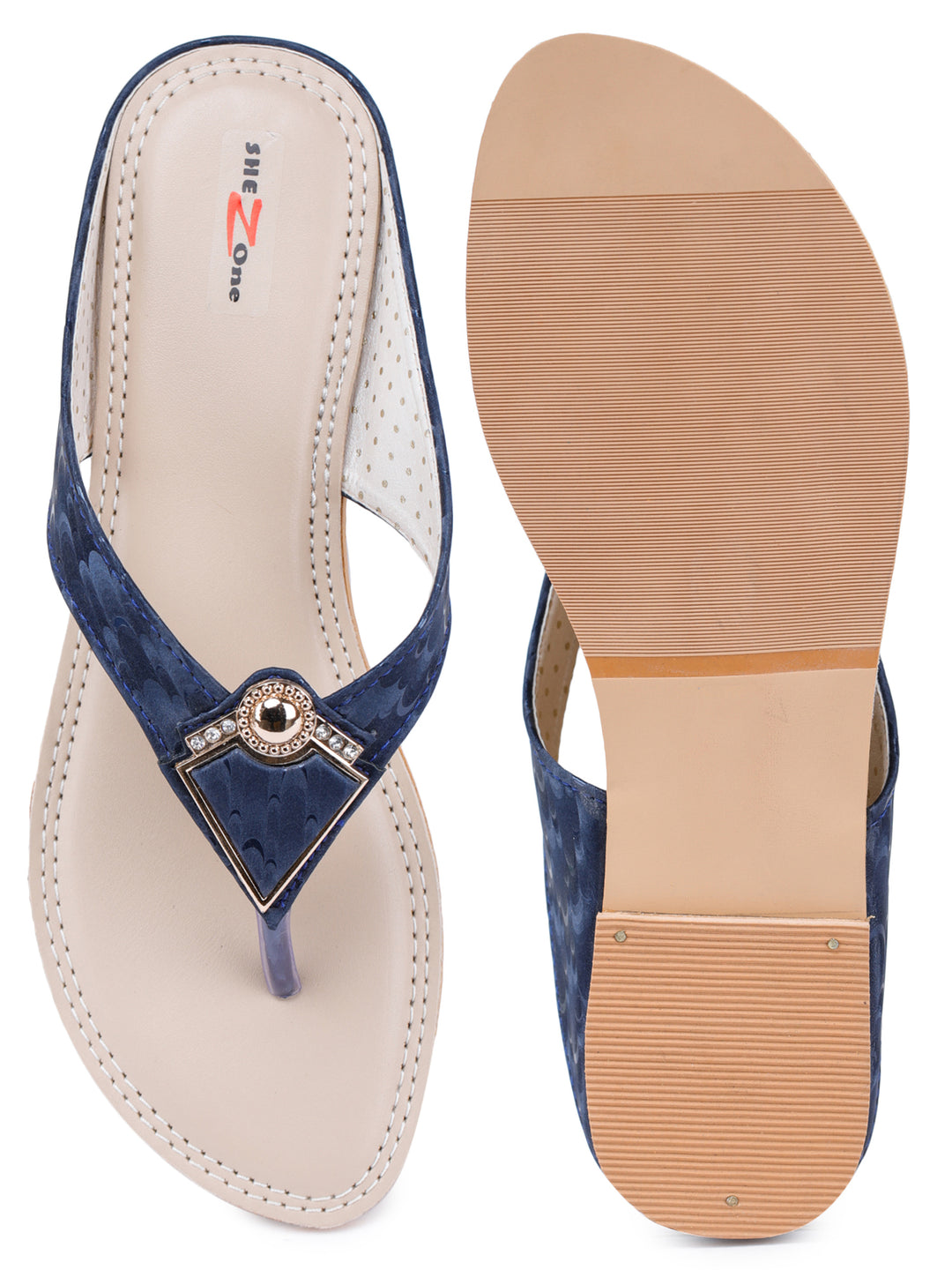 Shezone Blue Women Flats