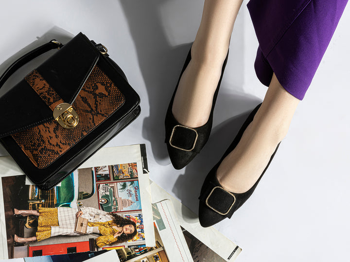 Shezone Black Women Flats