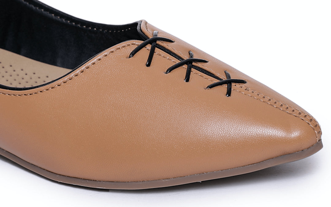Shezone Beige Women Flats